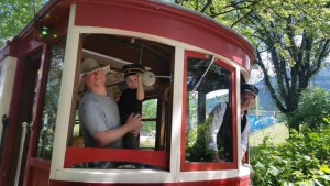 NETS Member and Driver get a jump start on Fathers day with Car Barn Tour and ride on Streetcar #23